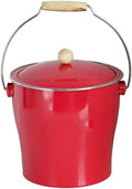 ice bucket, Thickened Storage Bucket Household Beer and Beverage Ice Bucket Double Layer with Lid to Keep Cold (Color : White) (Red)