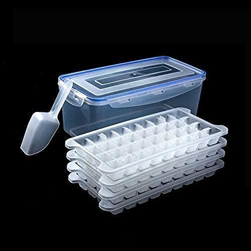 Ice Bucket,Ice Bucket with Lid and Ice Tongs,Home-Made ice Cube Tray Creative with Cover ice Lattice ice Box Commercial ice Lattice Quick-Freezer Artifact