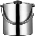 Ice Buckets Drinks Cooler Stainless Steel Ice Bucket Double Thermal Insulation Ice Buckets with Lid for Party/Home/Bar/KTV Club Bar Ice Bucket Drink Containers