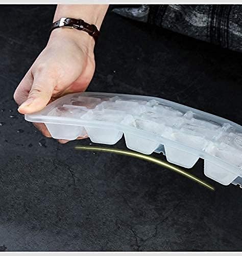 Ice Bucket,Ice Bucket with Lid and Ice Tongs,Home-Made ice Cube Tray Creative with Cover ice Lattice ice Box Commercial ice Lattice Quick-Freezer Artifact