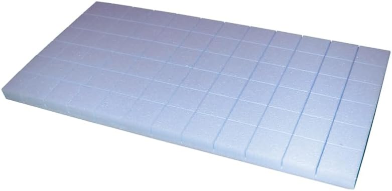 Generic Premium Styrofoam Furniture Blocks White 2in x 2in x 1in CASE of 1,000, White/Blue