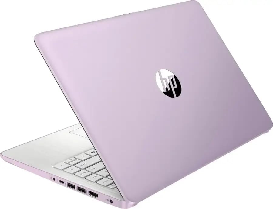 HP 14' Business Laptop Computer with Microsoft Office 365, 4-Core Intel Processor, 128GB SSD + 1TB Cloud Storage, 8GB RAM, Windows 11, SageNova Earphones, Honey Lavender
