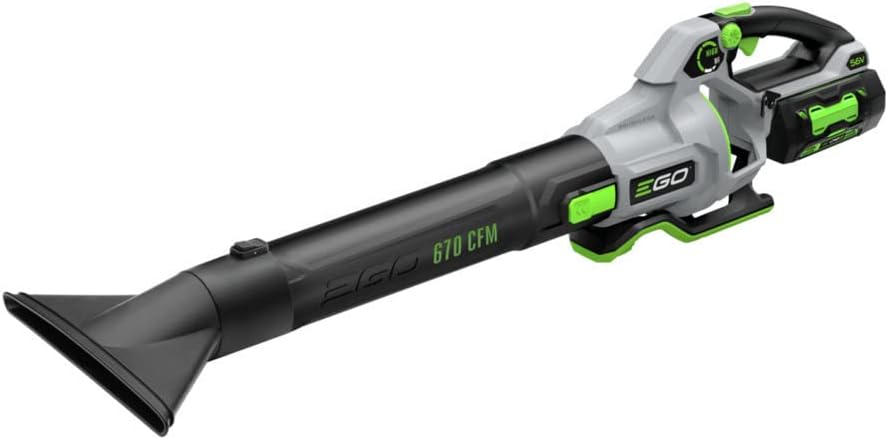 EGO POWER+ Leaf Blower, Cordless Electric 670 CFM, Includes 56V 4.0Ah Battery and Charger - LB6703