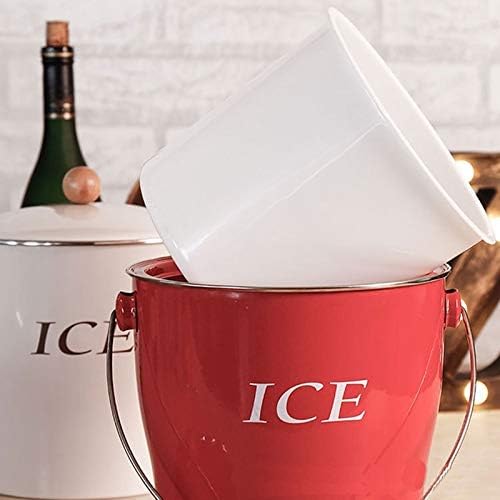 ice bucket, Classic Wrought Iron Ice Bucket Champagne Red Wine Ice Container for Bar Party Container Double Walled