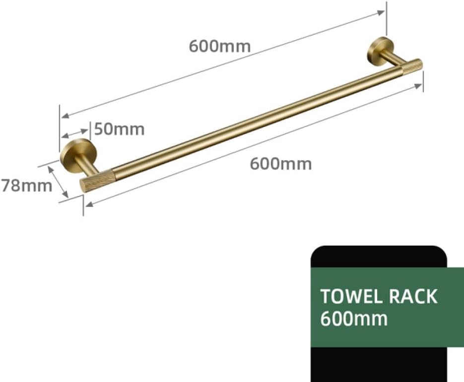 Towel Rack Bathroom Accessories Towel Holder Bathrobe Hook Brass Knurled Screw Bathroom Hardware Set Shelf for Towels Paper Towels Towel Holder 60 Pieces (Handtuchhalter60)