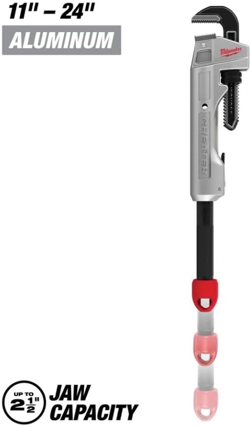 Milwaukee Electric - Cheater Aluminum Adaptable Pipe Wrench