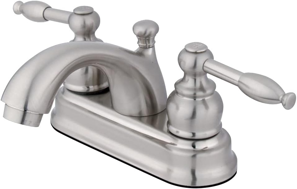 Kingston Brass KB2608KL Knight 4-Inch Centerset Lavatory Faucet, Brushed Nickel