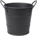 Ice Buckets 600ml Ice Bucket Stainless Steel Tableware Snack Bucket Ice Bucket Mini Storage Bucket Desktop Trash Can Ice Bucket Kits (Color : Black)