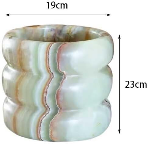 Ice Bucket Ice Bucket for Freezer Natural Marble Red Wine Ice Bucket, Villa Model Room Decoration Ornaments, Jade Ice Bucket Desktop Ornaments Ice Buckets Party Cooler Drink Cooler(A)