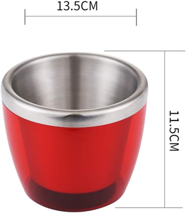 ice bucket, Ice Bucket Red Ice Bucket - Stainless Steel Double Bar Ice Bucket, Champagne Barrel, Ktv Club Bar Supplies, Drink Freezer
