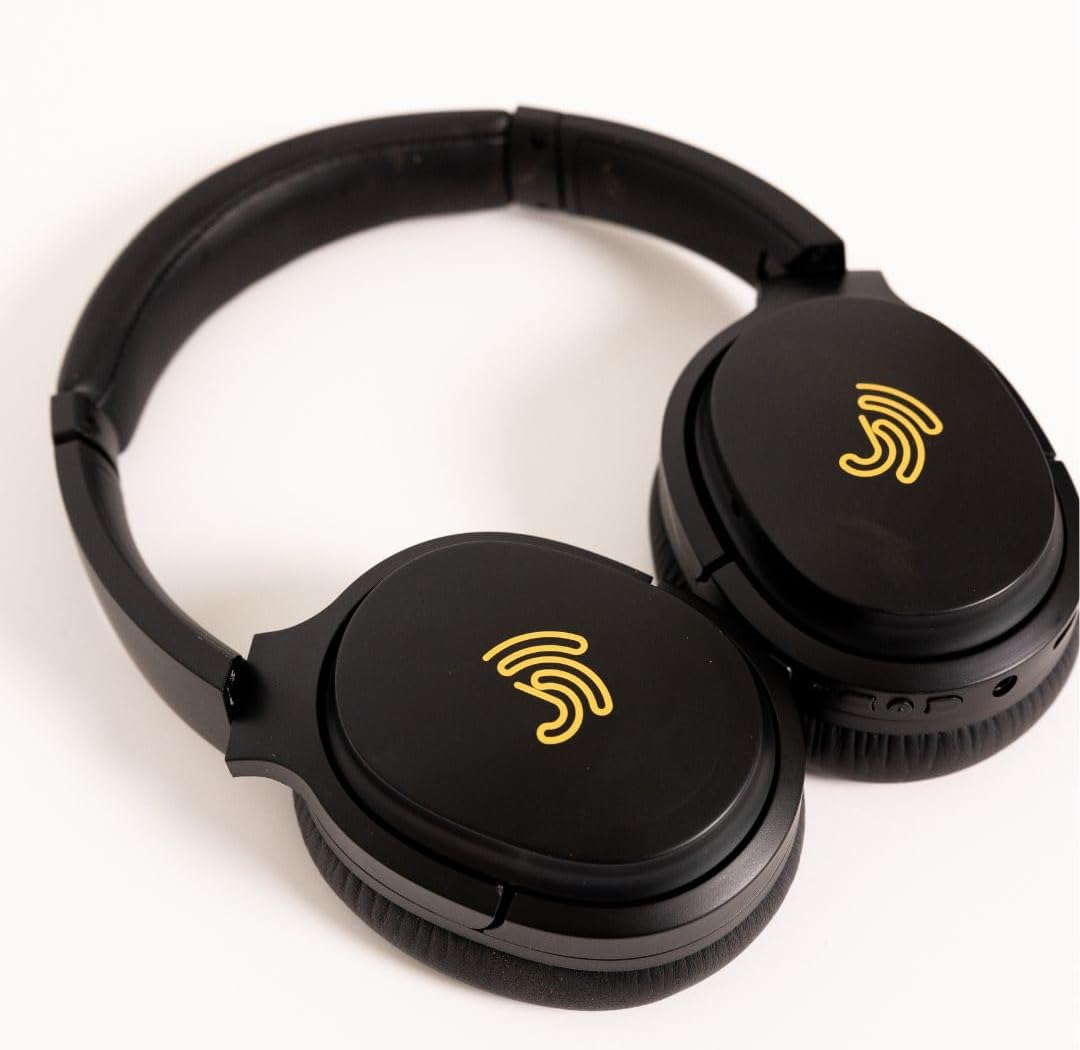 Jrumz Clarity CL01 Hybrid Active Noise Cancelling Headphones, Wireless Over Ear Bluetooth Headphones, Deep Bass, Comfort Fit Ear Pads, 40H Playtime for Home Office, Travel, Gym (Black)