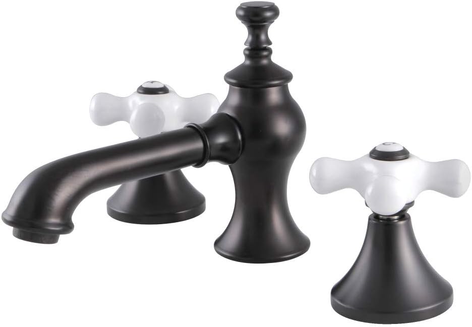 Kingston Brass KC7065PX Vintage Widespread Bathroom Faucet, Oil Rubbed Bronze, 8 x 5.63 x 3.06