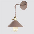 Nordic Wall Sconce Lamps, E26 Edison Copper Wall Mounted Lighting, Macaron Wall Lamp Fixture, Bedside & Bathroom Vanity Lights, Frosted Paint Body Wall Spotlights