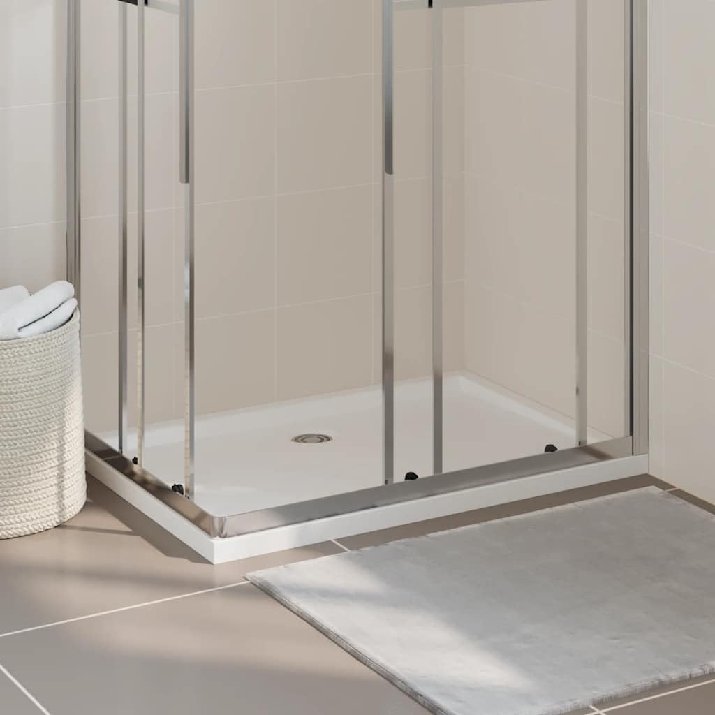 vidaXL Rectangular ABS Shower Base Tray Home Indoor Bathroom Hardware Fixture Plumbing Low Threshold Shower Tray Bath Base White 39.4'