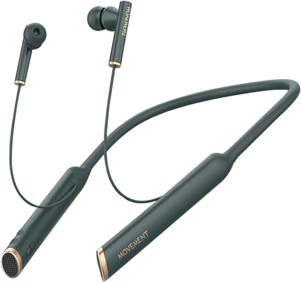 Neckband Earphone Bluetooth Headphones Wireless Earbuds IPX6 Waterproof Sport Earphones, CVC 8.0 Noise Cancelling Headset with Mic for Running, Driving, Working Compatible with Magnetic,Green