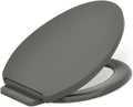 Kohler K-26801-58 Impro ReadyLatch Quiet Close Elongated Toilet Seat, Thunder Grey