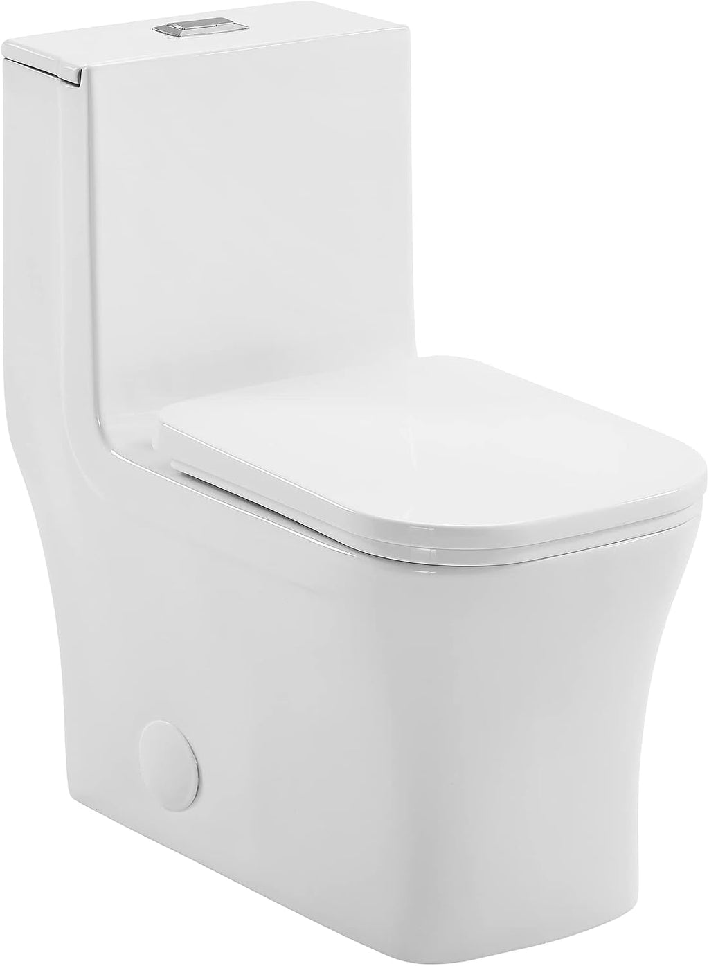 Concorde One-Piece 14' Rough-in 1.1/1.6 GPF Dual Top Flush Square Toilet in Glossy White