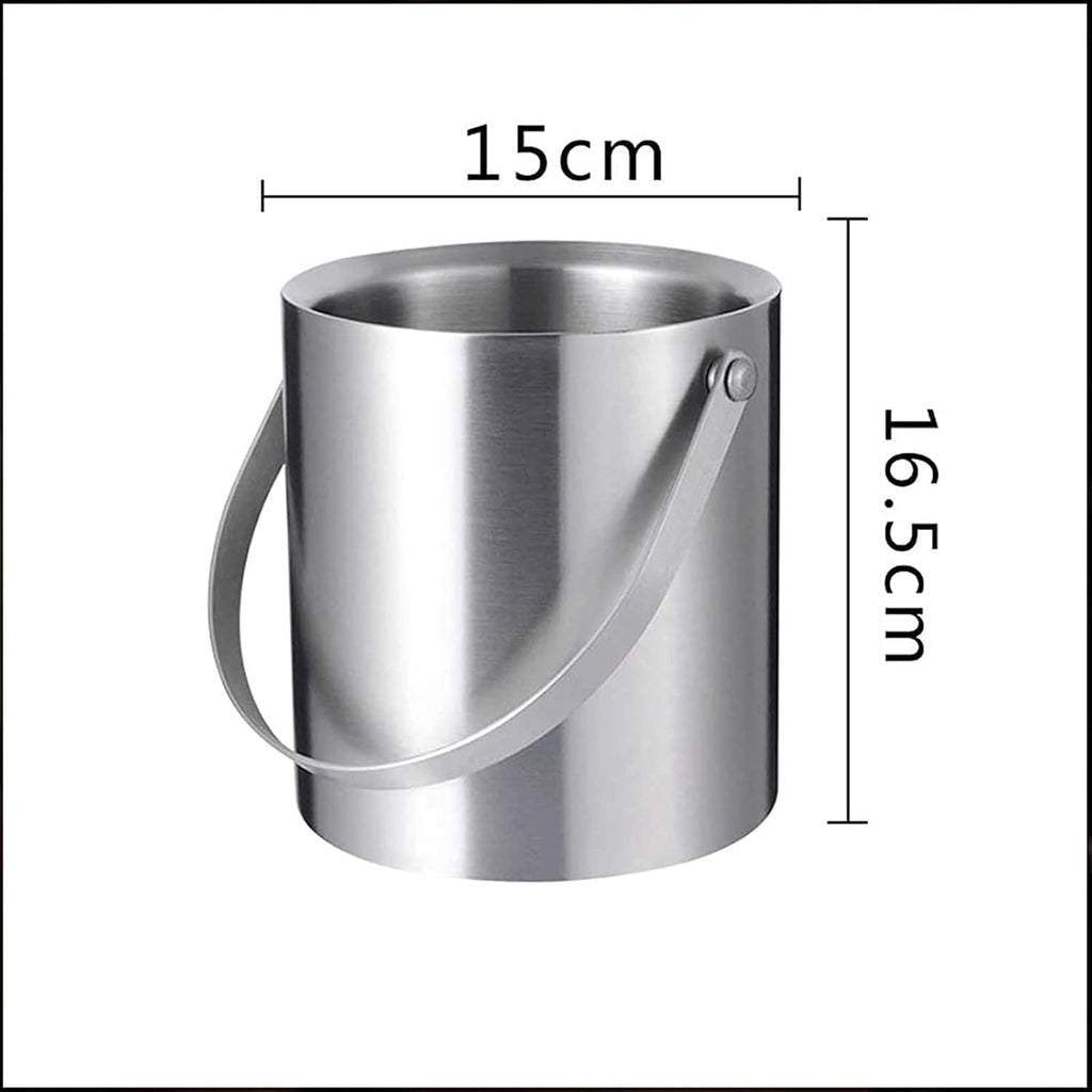 Double Wall Insulated Stainless Steel Ice Bucket with Lid for Party Champagne Ideal Bar,Party,Beer,Champagne and Wine