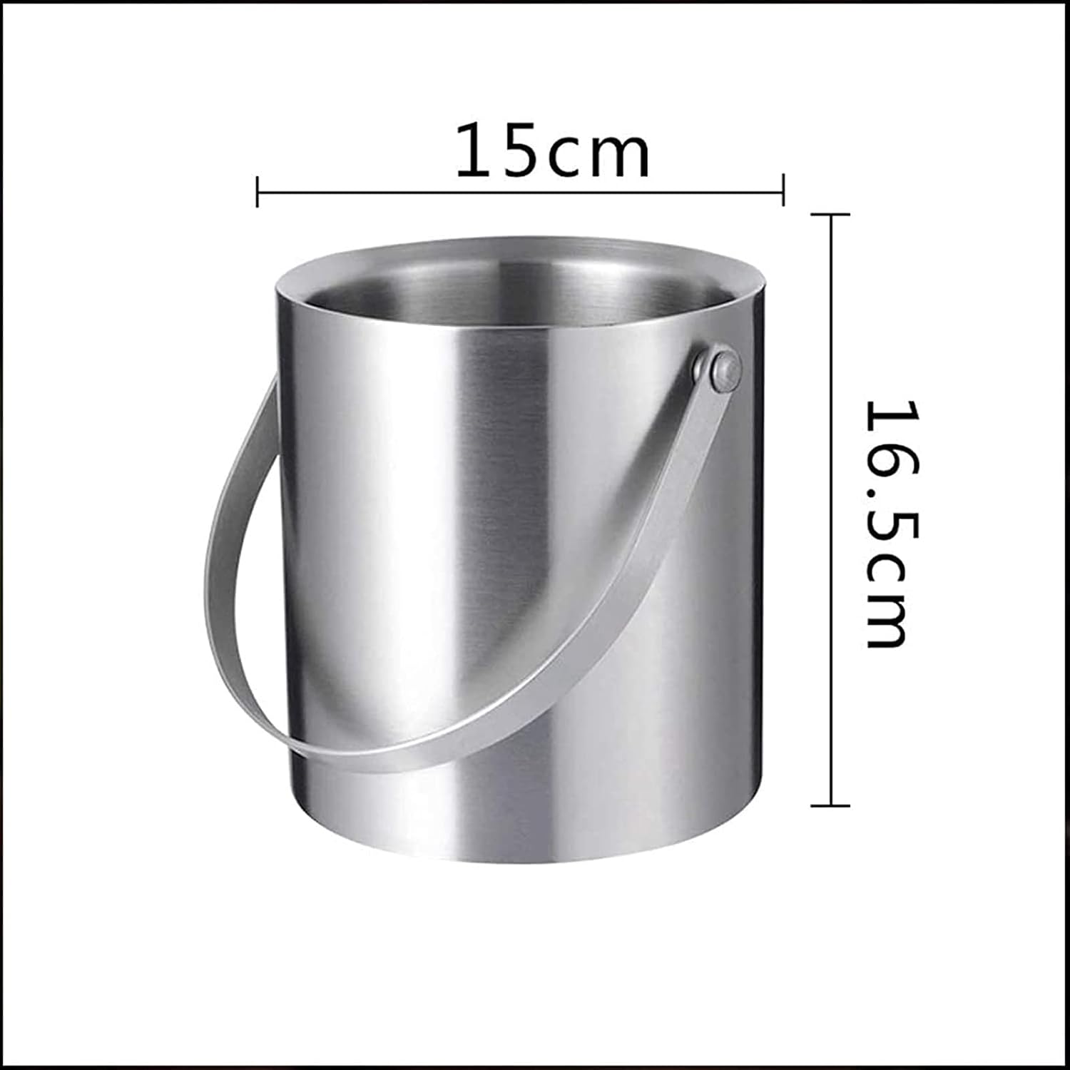 Premium Double Wall Insulated Stainless Steel Ice Bucket with Lid for Party Champagne Ideal Bar Beer and Wine