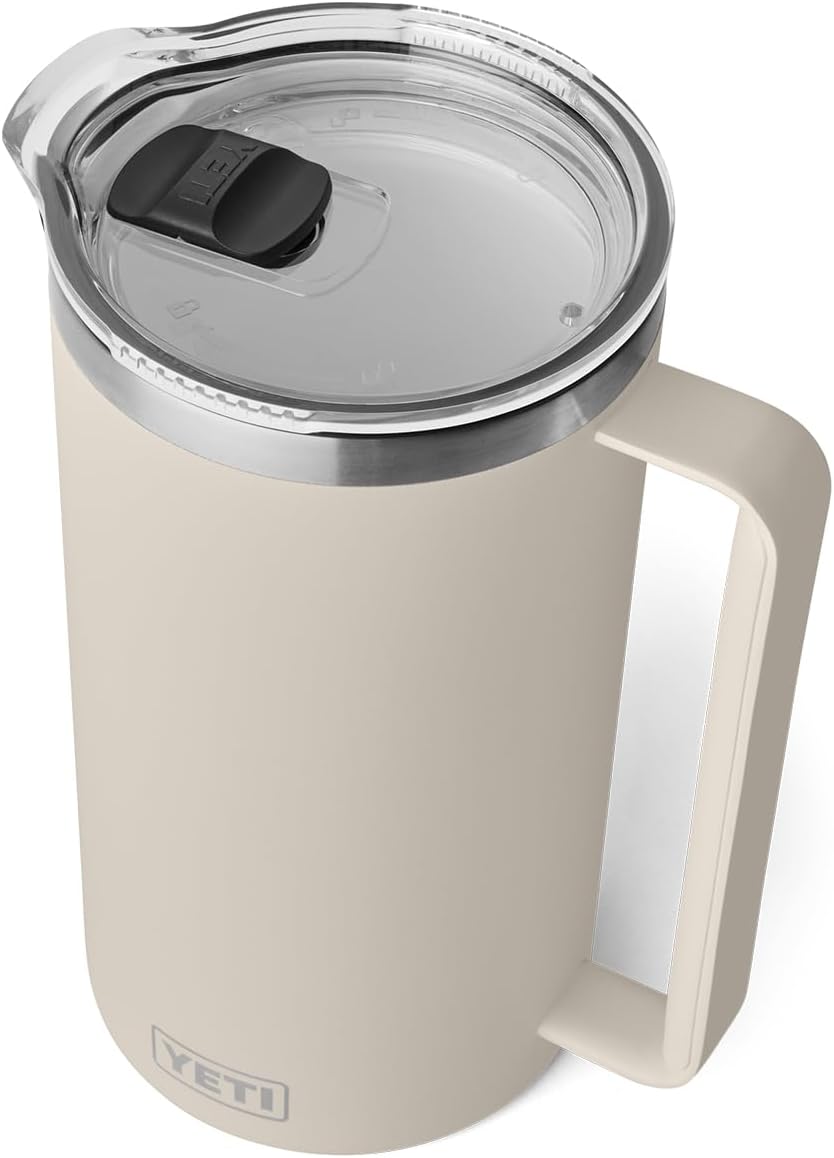 YETI Rambler 64 oz Pitcher, Vacuum Insulated, Stainless Steel with MagSlider Lid, Cape Taupe