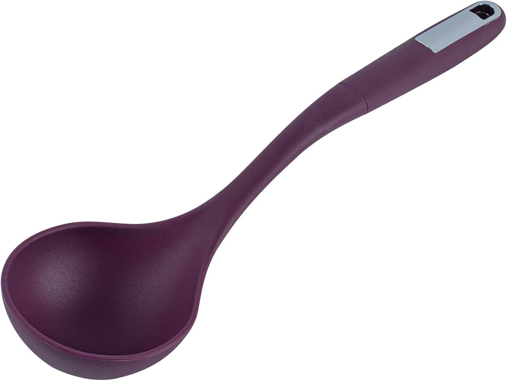 Restaurantware Silicone Utensil Set Pack of 10 Non-Slip Handle 6-Piece Kitchen Tool Set, Heat-Resistant Dishwasher-Friendly Cooking Accessories, Durable Purple Cooking Utensils