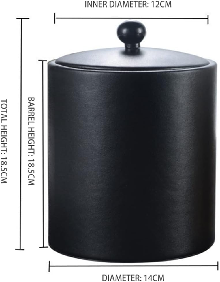 ice bucket, 1.3L Stainless Steel Ice Bucket Leather Ice Bucket European Style Wine Red Bar KTV Supplies Champagne Bucket (Color : B, Size (B