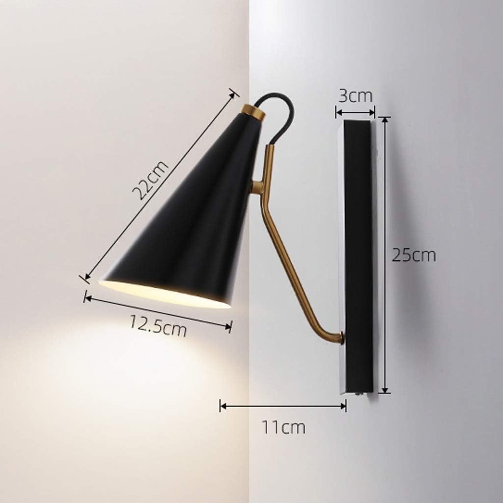 Sconce Wall Lighting Wall Light Corridor Aisle Wall Lamp Modern Wrought Iron Creative Bedroom Bedside Wall Sconce Bathroom Light Fixtures(White)