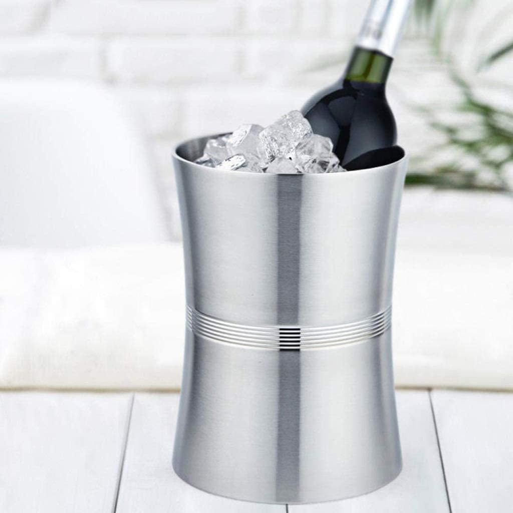 BTZHY Ice Bucket,Galvanized Metal and Scoop Steel Construction Insert Lid