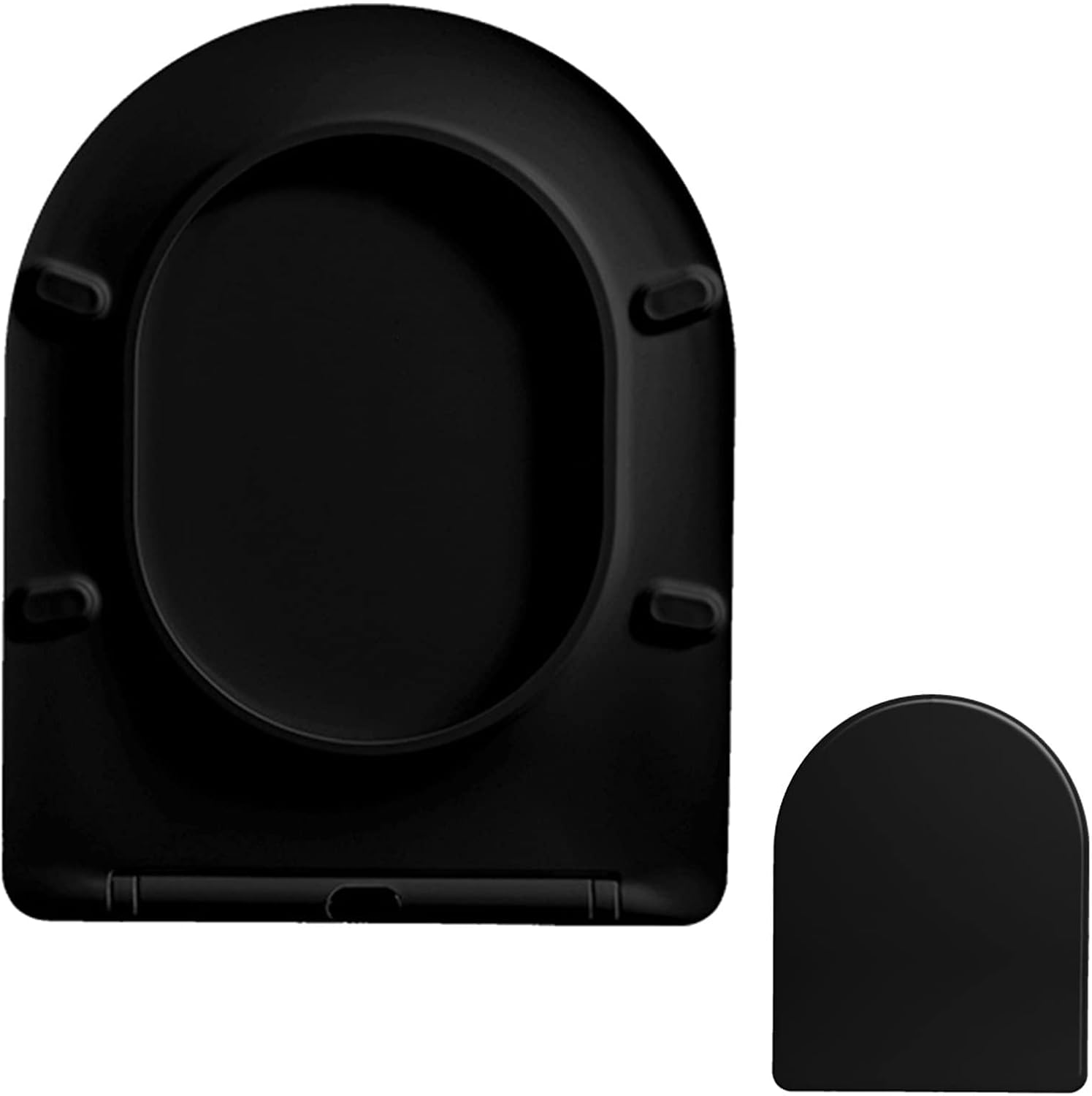 Toilet Seat Soft-Close Toilet Seat with Cover, Urea-Formaldehyde Toilet Seats, A Variety of Styles Available, Top Fixed Toilet Seat,Flat U