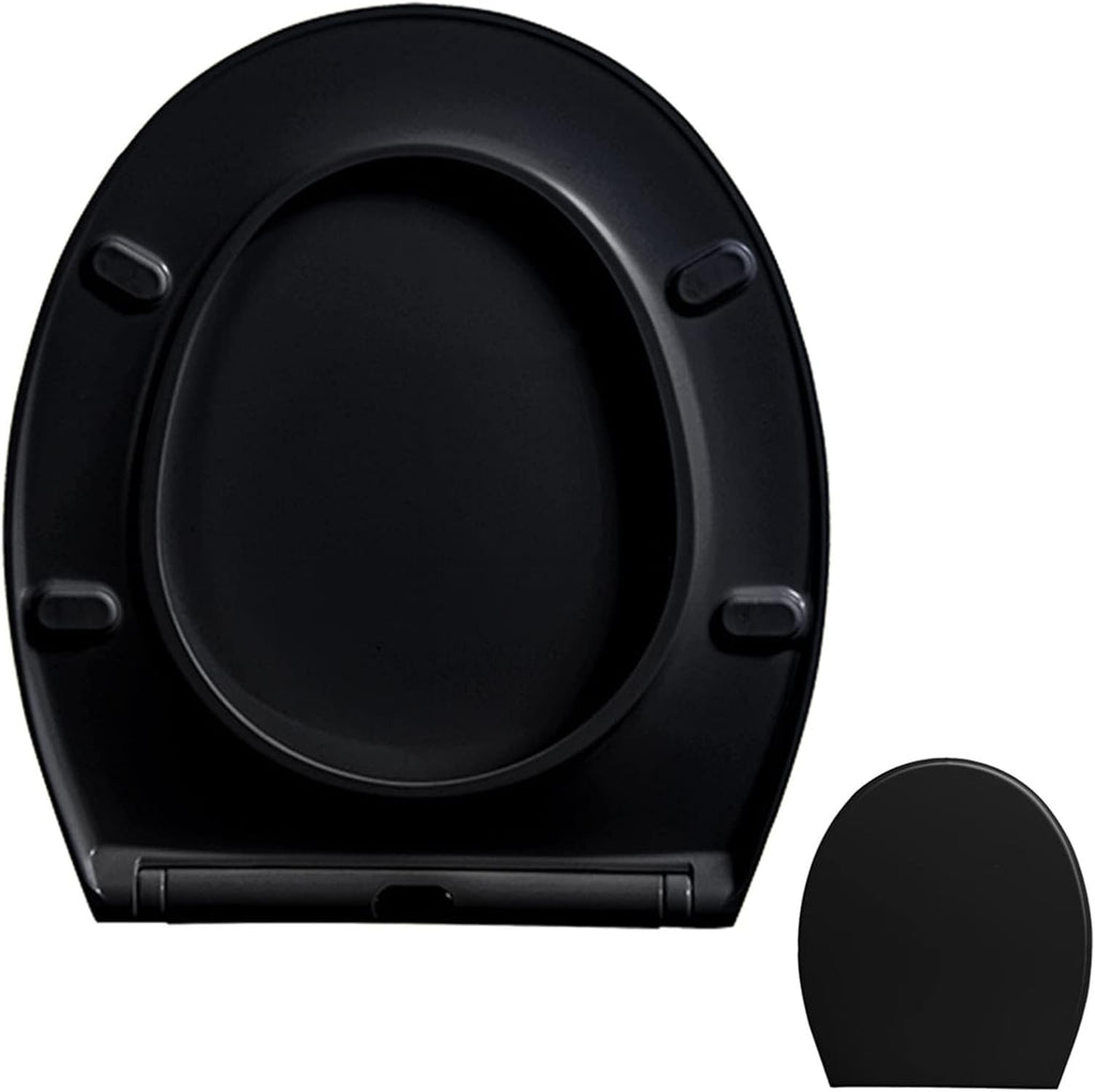 Toilet Seat Soft-Close Toilet Seat with Cover, Urea-Formaldehyde Toilet Seats, A Variety of Styles Available, Top Fixed Toilet Seat,Flat O