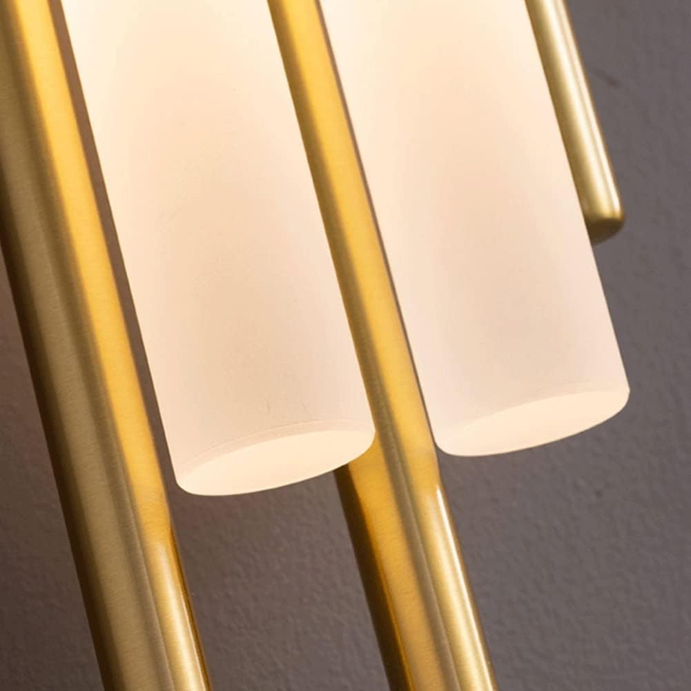 KISAD Wall Lighting Fixtures Nordic Wrought Iron Wall Sconce Modern Minimalist Art Wall Light Wall Mounted Lighting Fixture for Bedroom Bathroom Villa Balcony Decoration(White Light,M-Gold)