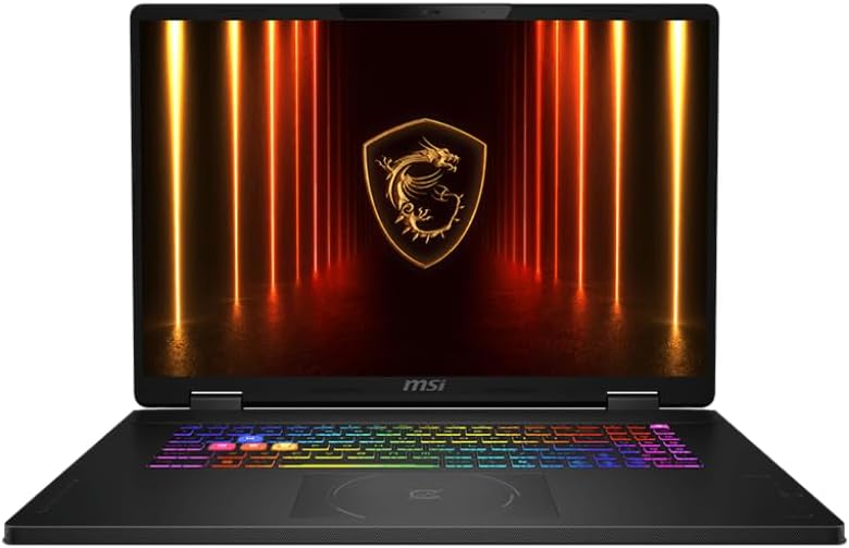 msi Crosshair 18 Gaming Laptop, 2025, 18' 2560x1600 240Hz, Intel 24-Core Ultra 9 275HX, NVIDIA GeForce RTX 5070, 64GB DDR5, 2TB SSD, Win11 Home, RGB Backlit KB, Wi-Fi 6E, BT 5.3,720p Camera, Black