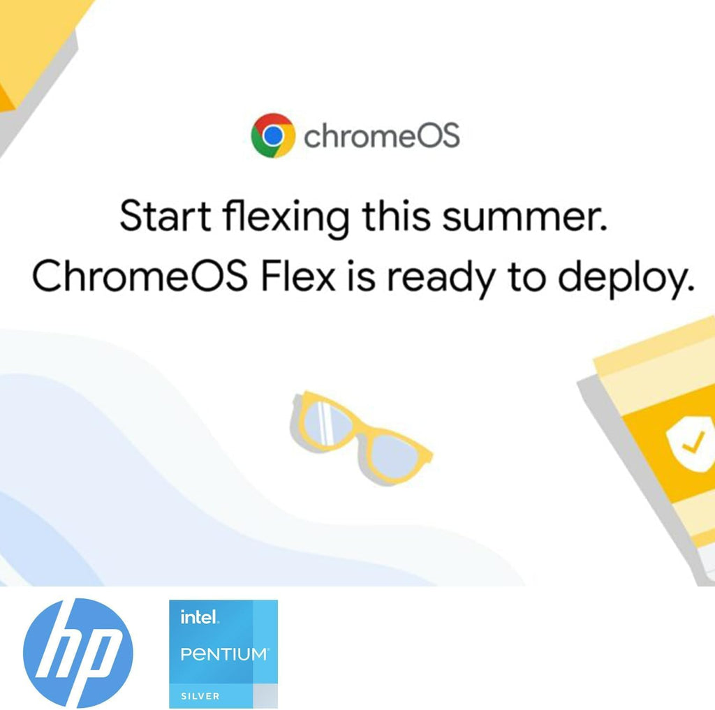 HP 17.3' Touchscreen Chromebook, 8GB RAM, 128GB SSD, Intel 4-Core, HDMI, Type C, ChromeOS Flex, Designed Purely for School and Work | Game App Not Allowed | No Mouse