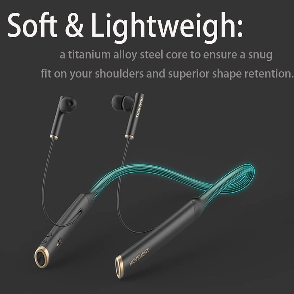 Neckband Earphone Bluetooth Headphones Wireless Earbuds IPX6 Waterproof Sport Earphones, CVC 8.0 Noise Cancelling Headset with Mic for Running, Driving, Working Compatible with Magnetic,Red