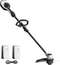 Litheli 2x20V 14' Brushless Cordless String Trimmer, Battery Powered Weed Eater, U20 Series Grass Trimmer with 2.5Ah Battery, Dual Line Bump Feed for Lawn Trimming, Lawn Care
