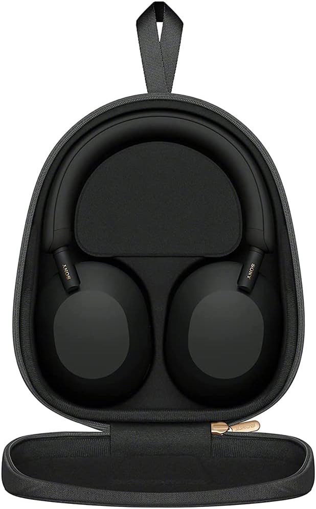 Sony WH1000XM5/B Wireless Industry Leading Noise Canceling Headphones, Black Bundle with Premium 2 YR CPS Enhanced Protection Pack, Deco Gear Headphone Case and Audio Entertainment Essentials Bundle