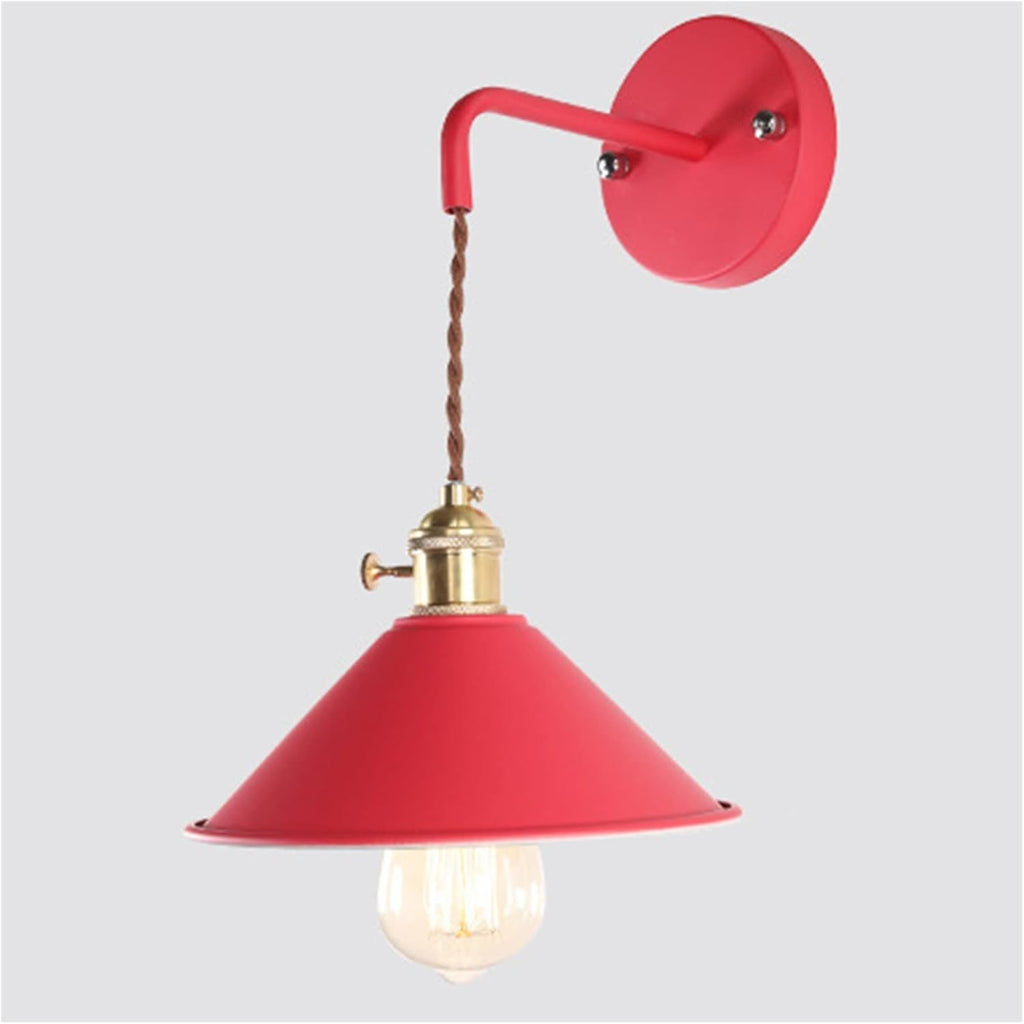 Nordic Wall Sconce Lamps - Macaron E26 Edison Copper Wall Mounted Lighting, Frosted Paint Body Bedside & Bathroom Vanity Spotlights