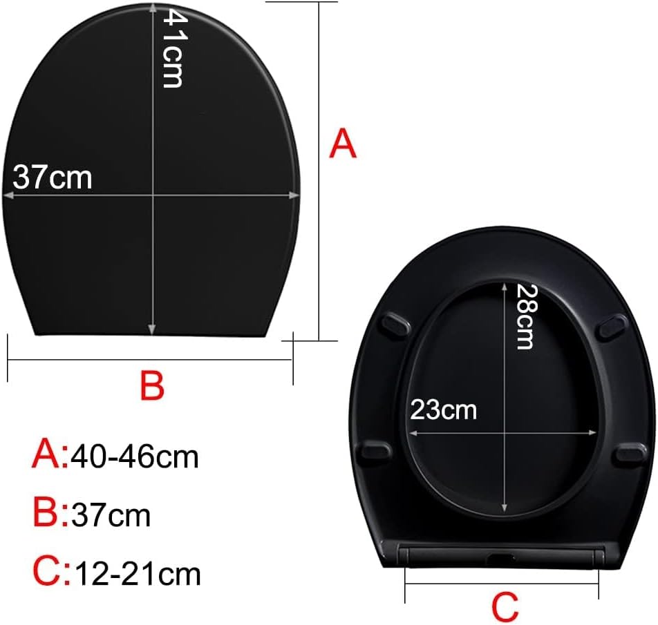 Toilet Seat Soft-Close Toilet Seat with Cover, Urea-Formaldehyde Toilet Seats, A Variety of Styles Available, Top Fixed Toilet Seat,Flat O