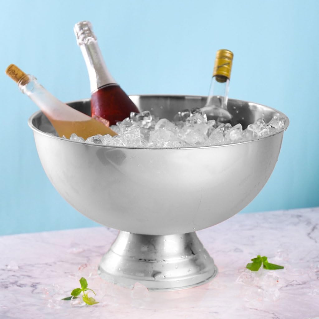 Ice Bucket Ice Bucket for Freezer Metal Champagne Basin Ice Bucket Bar Ice Grains Chilled Ktv Bar Beer Red Wine Foreign Wine Ice Bucket Ice Buckets Party Cooler Drink Cooler(B)