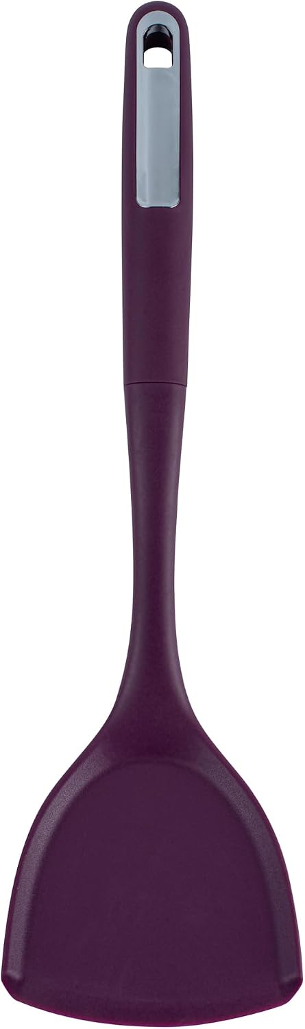Restaurantware Silicone Utensil Set Pack of 10 Non-Slip Handle 6-Piece Kitchen Tool Set, Heat-Resistant Dishwasher-Friendly Cooking Accessories, Durable Purple Cooking Utensils