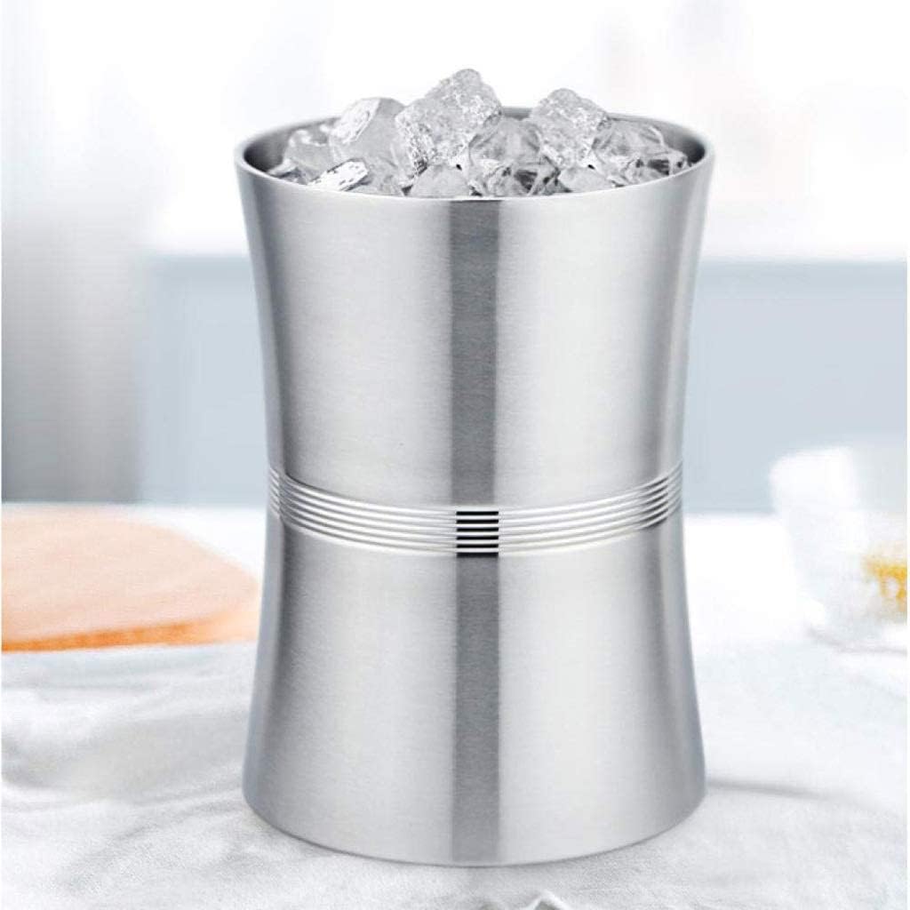 BTZHY Ice Bucket,Galvanized Metal and Scoop Steel Construction Insert Lid