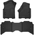 Husky Liners X-act Contour Floor Mats | Fits 2019-2026 Dodge Ram 2500/3500 Crew CAB ONLY | Front & 2nd Row, 3-pc Black - 53638