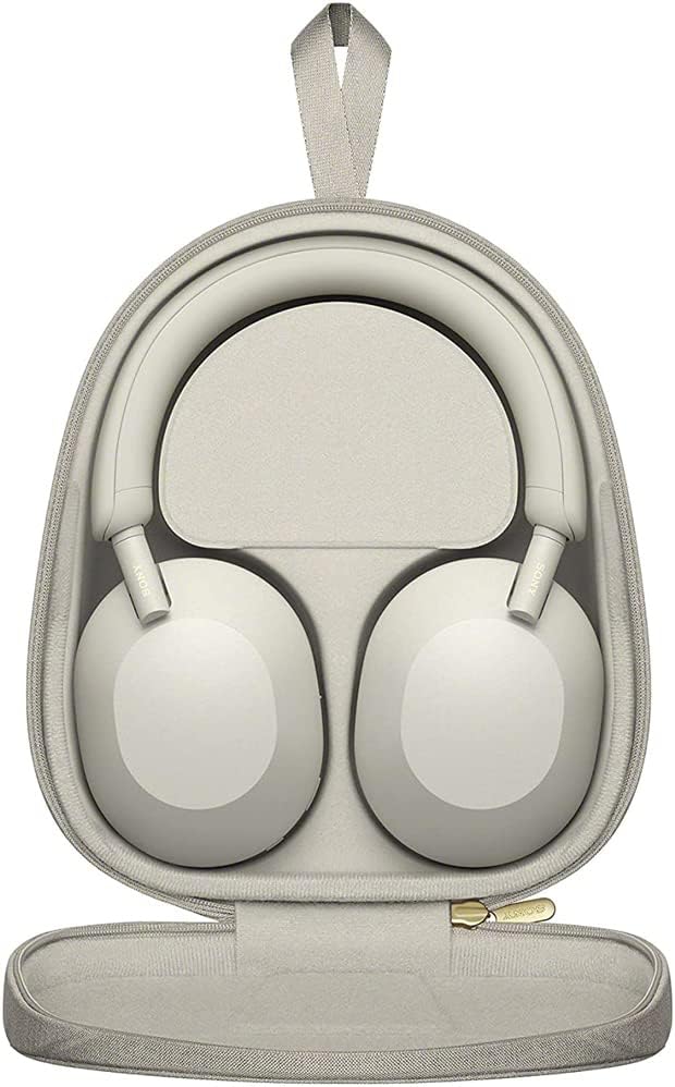 Sony WH1000XM5/S Wireless Industry Leading Noise Canceling Headphones, Silver Bundle with Premium 2 YR CPS Enhanced Protection Pack, Deco Gear Headphone Case and Audio Entertainment Essentials Bundle
