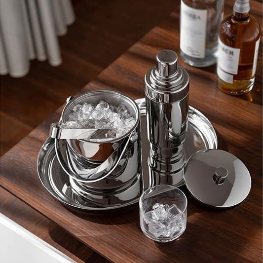 Ice Bucket Ice Bucket for Freezer Stainless Steel Ice Bucket, Bar Counter Cocktail Shaker Ice Bucket, Home Red Wine Ice Storage Bucket Ice Buckets Party Cooler Drink Cooler