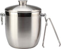 ice bucket, ice bucket gift 3l/0.7 Gallon Stainless Steel Ice Bucket Tongs And Lid Double Walled Insulated Ice Bucket Container For Bar Beer Red Wine wine buckets for parties