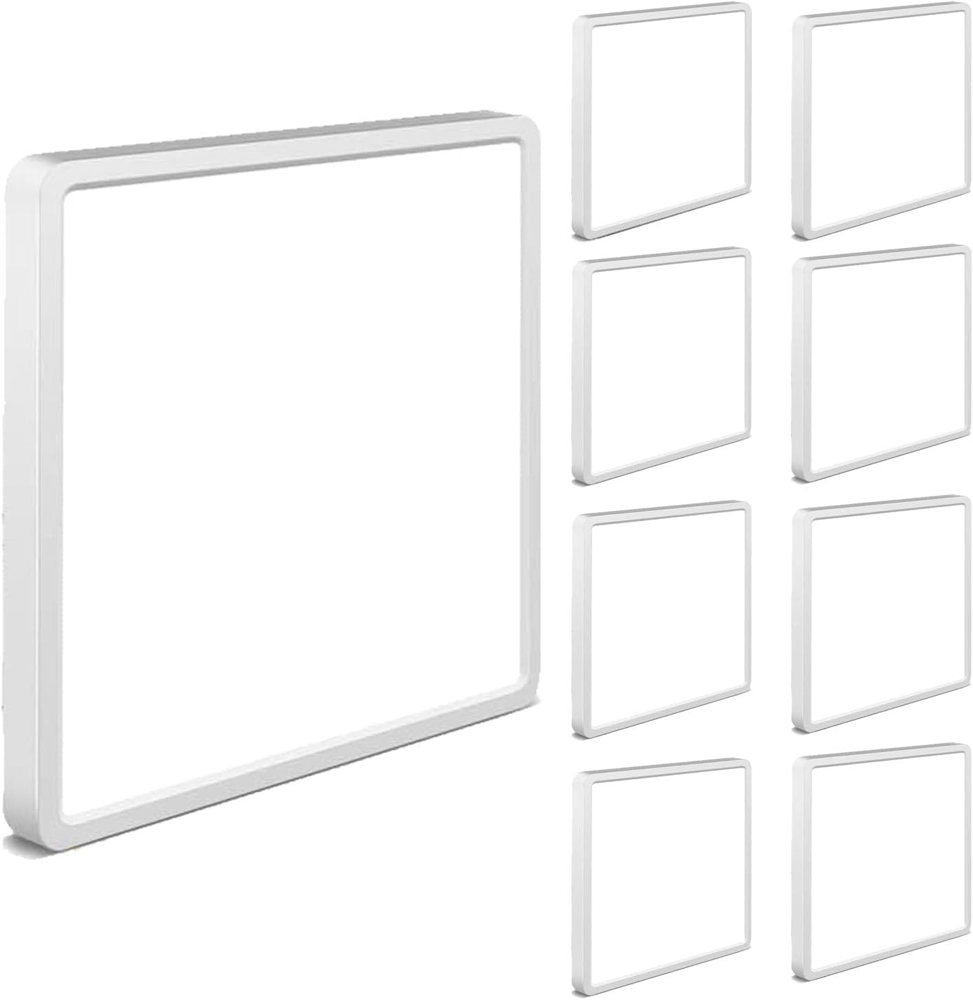 8Pack 12inch Square White 3200LM LED Flush Mount Ceiling Light,28W White 6000K Slim Surface Mount Ceiling Light Fixture for Kitchen Bedroom Living Room