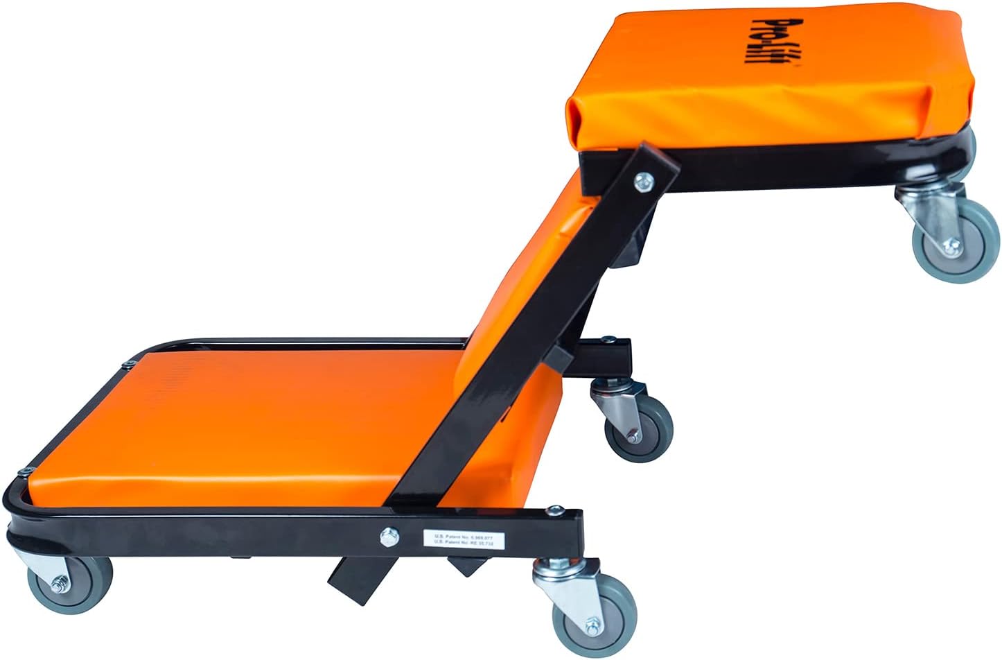 Pro-Lift Foldable Z Creeper - 2-in-1 Rolling Folding Car Creeper & Seat - 40' Adjustable Roller Garage Chair Lay Down or Sit, 450 LBS Capacity Under Car Roller Creeper with 6 Swivel Casters