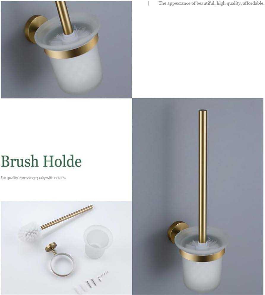 Towel Rack Bathroom Accessories Towel Holder Bathrobe Hook Brass Knurled Screw Bathroom Hardware Set Shelf for Towels Paper Towels Towel Holder 60 Pieces (Wcbürstenhalter)