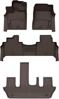 WeatherTech Custom Fit FloorLiners for Nissan Armada - Full Set (471905-1-2-3), Cocoa