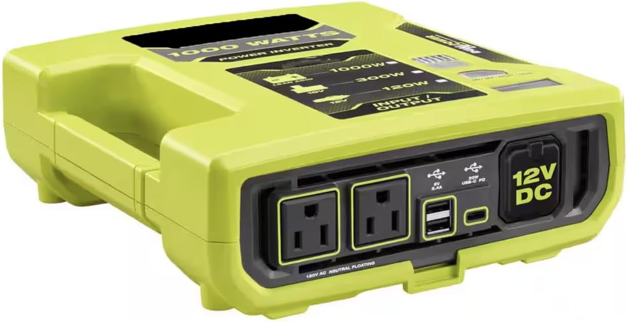 RYi1030A Fits for RYOBI 18V 1000-Watt Max 12-Volt Automotive Power Inverter